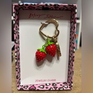 Betsey Johnson Strawberry keychain
